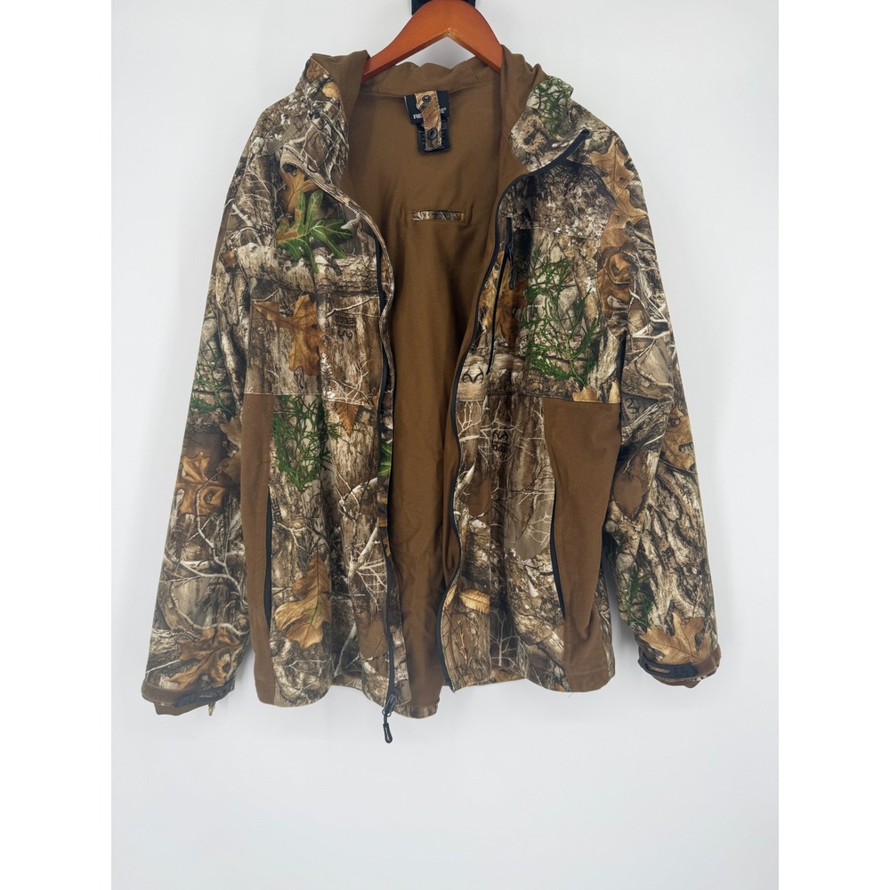 Realtree Mens Camo Hunting Jacket Tactical Large Flawed Zipper